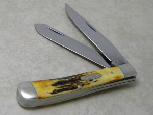 Vintage Case XX USA 10 Dot (1970) Genuine Stag 5254 Trapper Knife