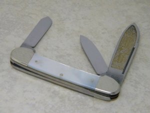 Fight'n Rooster Frank Buster Celebrated Cutlery Germany Pearl The Captains Rooster Canoe Knife