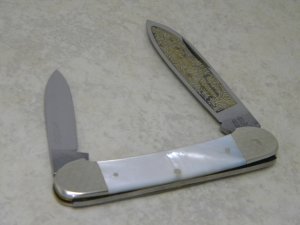 Fight'n Rooster Frank Buster Celebrated Cutlery Germany Pearl The Captains Rooster Canoe Knife
