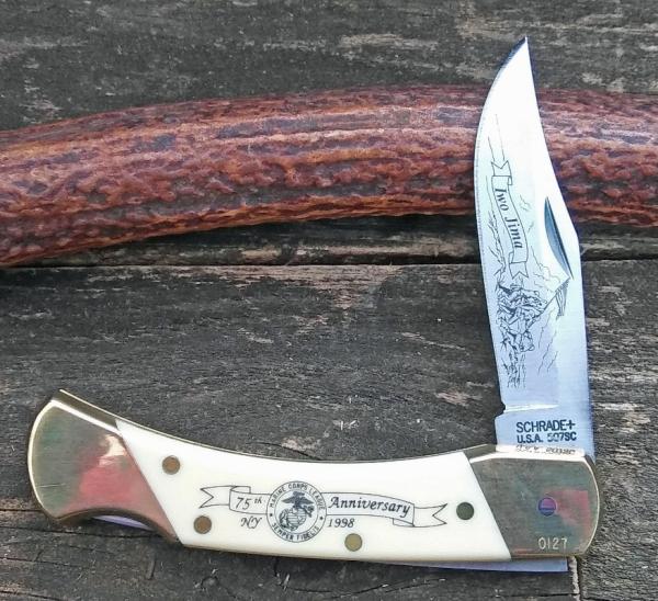 Schrade Scrimshaw USMC Commemorative #507SC Schrade Scrimshaw USMC Commemorative #507SC