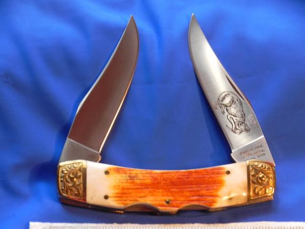 Vintage Parker IMAI K236, Double Lock back hunting/pocket knife with Bone Stag handles -Large Hunter Vintage Parker IMAI K236, Double Lock back hunting/pocket knife with Bone Stag handles -Large Hunter