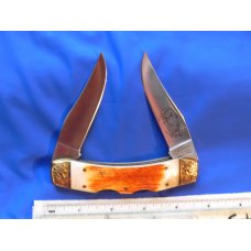 Vintage Parker IMAI K236, Double Lock back hunting/pocket knife with Bone Stag handles -Large Hunter Vintage Parker IMAI K236, Double Lock back hunting/pocket knife with Bone Stag handles -Large Hunter