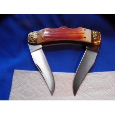 Vintage Parker IMAI K236, Double Lock back hunting/pocket knife with Bone Stag handles -Large Hunter Vintage Parker IMAI K236, Double Lock back hunting/pocket knife with Bone Stag handles -Large Hunter