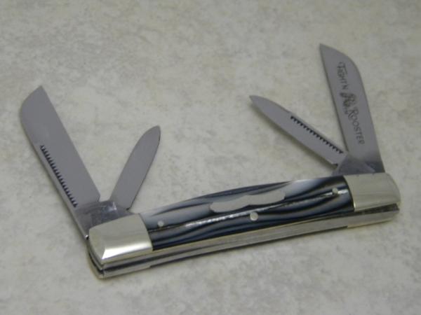 Fight'n Rooster Frank Buster Celebrated Cutlery Germany Pearl & Black Congress Knife