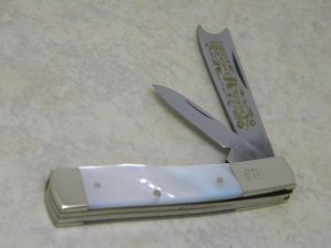 Fight'n Rooster Frank Buster Cutlery Co Germany Pearl The Captains Rooster Razor Gunstock Jack Knife