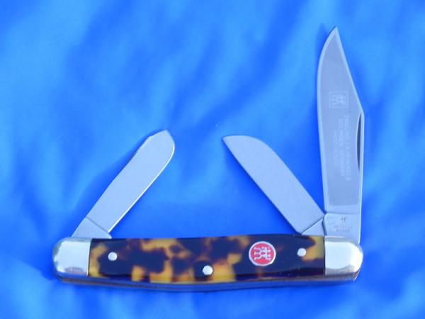 Vintage Hand Honed J A Henckels HK-3-T, 3 blade Stockman knife with Faux Tortoise Shell handles -NOS Vintage Hand Honed J A Henckels HK-3-T, 3 blade Stockman knife with Faux Tortoise Shell handles -NOS