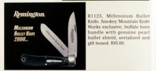 2000 REMINGTON UMC RE18862 Buffalo Horn Millennium Pearl Bullet Knife S/N 4297/5000 New 2000 REMINGTON UMC RE18862 Buffalo Horn Millennium Pearl Bullet Knife S/N 4297/5000 New