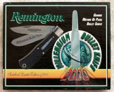 2000 REMINGTON UMC RE18862 Buffalo Horn Millennium Pearl Bullet Knife S/N 4297/5000 New 2000 REMINGTON UMC RE18862 Buffalo Horn Millennium Pearl Bullet Knife S/N 4297/5000 New