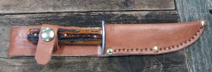 Western Fixed Blade Restored with Amber CSB Bone