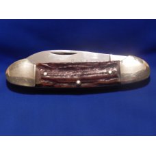 Vintage J A Henckels 2 Blade Canoe with Premium Stag Handles and Hand Forged blade etch: MDL # 1936 Vintage J A Henckels 2 Blade Canoe with Premium Stag Handles and Hand Forged blade etch: MDL # 1936
