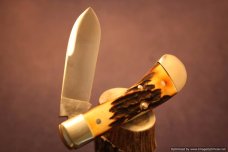 Schatt & Morgan Cutlery #08 Stag Shinner, Factory Sample 1 of 2 Issued. #1422 Schatt & Morgan Cutlery #08 Stag Shinner, Factory Sample 1 of 2 Issued. #1422
