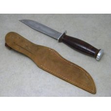 Schrade Walden NY USA H-15 Stacked Leather Hunting Fixed Blade Sheath Knife Schrade Walden NY USA H-15 Stacked Leather Hunting Fixed Blade Sheath Knife