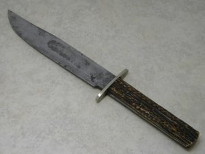 A.W. Wadsworth & Son Czechoslovakia Bone XLNT Trade Mark Fixed Blade Sheath Knife c.1905-1936
