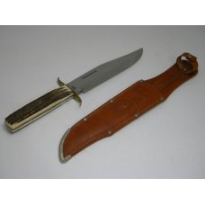 G.C. Co. Solingen Germany (Guttmann Cutlery Co.) Solingen Germany Stag Bowie Sheath Knife