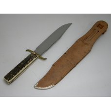 G.C. Co. Solingen Germany (Guttmann Cutlery Co.) Solingen Germany Stag Bowie Sheath Knife
