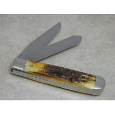 Case XX SS USA 9 Dot (1981) Stag 5254 SSP Trapper Knife Case XX SS USA 9 Dot (1981) Stag 5254 SSP Trapper Knife