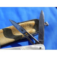 Antique J A Henckels 5 blade multiuse knife with flawless and fiery colorful Mother of Pearl handles Antique J A Henckels 5 blade multiuse knife with flawless and fiery colorful Mother of Pearl handles