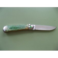SCHATT & MORGAN #3 EXPRESS AUTO GREEN CAMEL BONE DROP POINT#1 SCHATT & MORGAN #3 EXPRESS AUTO GREEN CAMEL BONE DROP POINT#1