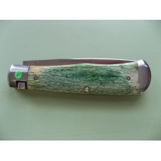 SCHATT & MORGAN #3 EXPRESS AUTO GREEN CAMEL BONE DROP POINT#1 SCHATT & MORGAN #3 EXPRESS AUTO GREEN CAMEL BONE DROP POINT#1