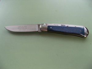 SCHATT & MORGAN #3 EXPRESS AUTO BLUE GLITTER ACRYLIC  DROP POINT 