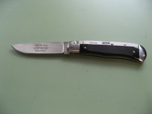 SCHATT & MORGAN #3 EXPRESS AUTO BUFFALO HORN DROP POINT #1 