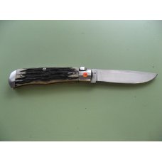 SCHATT & MORGAN #3 EXPRESS AUTO BLACK CARVED STAG BONE DROP POINT #2 SCHATT & MORGAN #3 EXPRESS AUTO BLACK CARVED STAG BONE DROP POINT #2