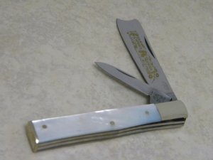 Fight'n Rooster Frank Buster Cutlery Germany Pearl The Captains Rooster One Arm Razor Jack Knife