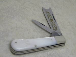 Fight'n Rooster Frank Buster Cutlery Germany Pearl The Captains Rooster One Arm Razor Jack Knife