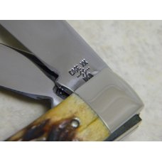 Case XX SS USA 6 Dot (1984) Stag 5254 SS New Grind Trapper Knife Case XX SS USA 6 Dot (1984) Stag 5254 SS New Grind Trapper Knife
