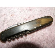 Vintage Kaufmann Horn Handles Knife With Cork Screw Vintage Kaufmann Horn Handles Knife With Cork Screw