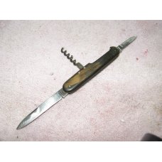 Vintage Kaufmann Horn Handles Knife With Cork Screw Vintage Kaufmann Horn Handles Knife With Cork Screw