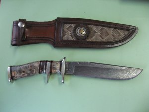 RANDY LEE DAMASCUS SUB-HILT FIGHTER