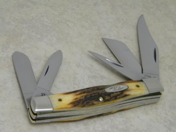 Case XX SS USA 5 Dot (1985) Genuine Stag 5592 5 Blade Stockman Knife