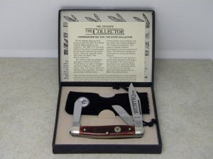 Boker Solingen Germany 1981 LTD. Red Bone "The Collector" Stockman Knife in Box
