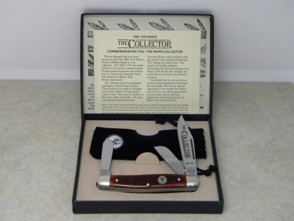 Boker Solingen Germany 1981 LTD. Red Bone "The Collector" Stockman Knife in Box Boker Solingen Germany 1981 LTD. Red Bone "The Collector" Stockman Knife in Box