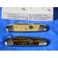 2 Winchester 30-30 Cartridge Series Canittler Pocket Knives with Christmas Tree & Waterfall Handles 2 Winchester 30-30 Cartridge Series Canittler Pocket Knives with Christmas Tree & Waterfall Handles