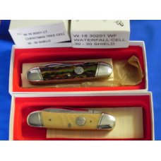 2 Winchester 30-30 Cartridge Series Canittler Pocket Knives with Christmas Tree & Waterfall Handles 2 Winchester 30-30 Cartridge Series Canittler Pocket Knives with Christmas Tree & Waterfall Handles