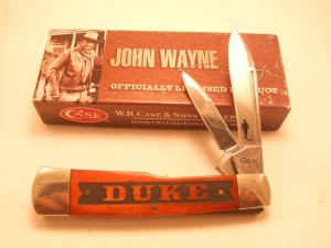 Case Knife John Wayne Gun Stock Smooth Bone 