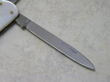 Vintage Unbranded Made in Germany Rostrfei Genuine Mother of Pearl Lobster Knife