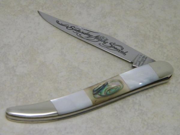 Parker Cut. Co. Japan Pearl & Abalone "Saturday Night Special" Toothpick Knife Parker Cut. Co. Japan Pearl & Abalone "Saturday Night Special" Toothpick Knife