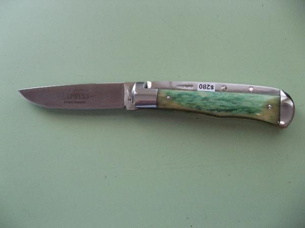 SCHATT & MORGAN #3 EXPRESS AUTO GREEN CAMEL BONE DROP POINT #3