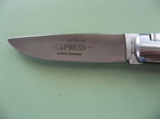 SCHATT & MORGAN #3 EXPRESS AUTO GREEN CAMEL BONE DROP POINT #3