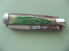 SCHATT & MORGAN #3 EXPRESS AUTO GREEN CAMEL BONE DROP POINT #3