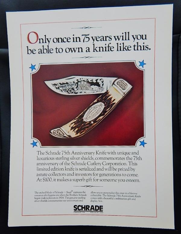 Schrade 75th Anniversary Catalogue Page Schrade 75th Anniversary Catalogue Page