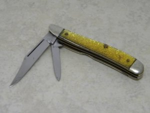 Case Bradford USA GS220 SAB Gold Stone Long Pull Peanut Knife C.1914-1919