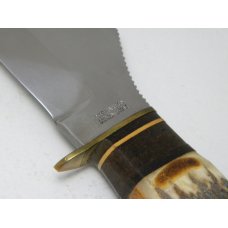 Olsen Knife Co. Solingen Germany Stag 4700 8" BUF Large Fixed Blade Sheath Knife in Box Olsen Knife Co. Solingen Germany Stag 4700 8" BUF Large Fixed Blade Sheath Knife in Box