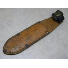 Marbles Gladstone Mich. USA Stacked Leather & Stag Ideal Fixed Blade Sheath Knife *Very Rare Sheath* Marbles Gladstone Mich. USA Stacked Leather & Stag Ideal Fixed Blade Sheath Knife *Very Rare Sheath*