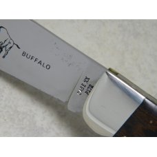 Case XX USA 1965-69 Wood P172 Buffalo Clasp Knife in Box