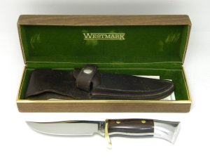Westmark USA (Western) 702 Wood Fixed Blade Camping/Hunting Fixed Blade Sheath Knife