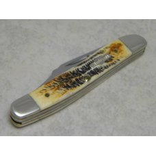 Case XX USA 2004 Genuine Burnt Bone Stag 6.53087 SS Stockman Knife in Tin Box Case XX USA 2004 Genuine Burnt Bone Stag 6.53087 SS Stockman Knife in Tin Box